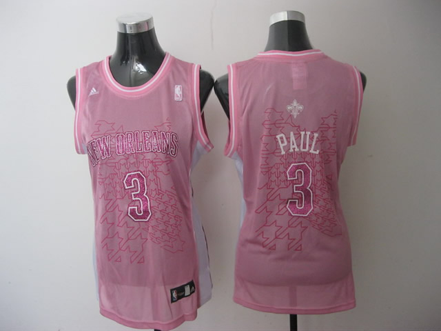 NBA Women New Orleans Hornets 3 Chris Paul Swingman Pink Jersey